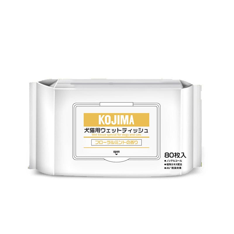 Kojima [3 FOR $11] Kojima Herbal Dog & Cat Wipes 80pcs Dog Accessories