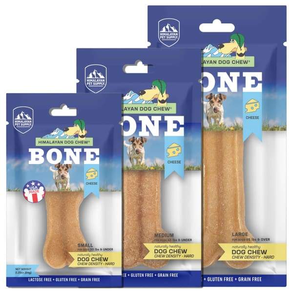 Himalayan Pet Supply [15% OFF] Himalayan Pet Supply Bone Cheese Dog Chew (3 Sizes) Dog Food & Treats