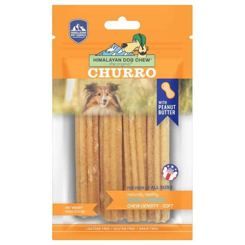 Himalayan Pet Supply [3 FOR $29] Himalayan Pet Supply CHURRO Peanut Butter Dog Chew Dog Food & Treats
