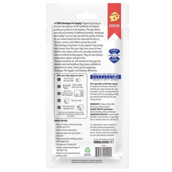 Himalayan Pet Supply [3 FOR $39] Himalayan Pet Supply The Original Cheese Large Dog Chew Dog Food & Treats