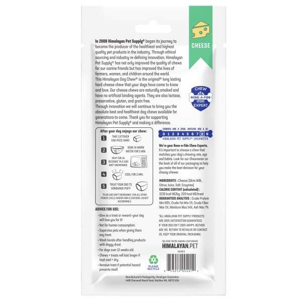 Himalayan Pet Supply [3 FOR $29] Himalayan Pet Supply The Original Cheese Medium Dog Chew Dog Food & Treats