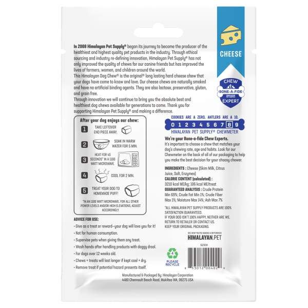 Himalayan Pet Supply [3 FOR $39] Himalayan Pet Supply The Original Cheese Small Dog Chew Dog Food & Treats