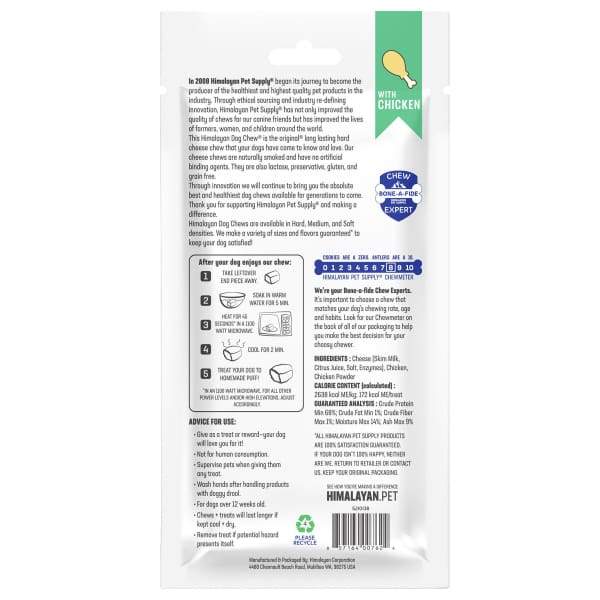 Himalayan Pet Supply [3 FOR $29] Himalayan Pet Supply The Original Chicken Dog Medium Dog Chew Dog Food & Treats