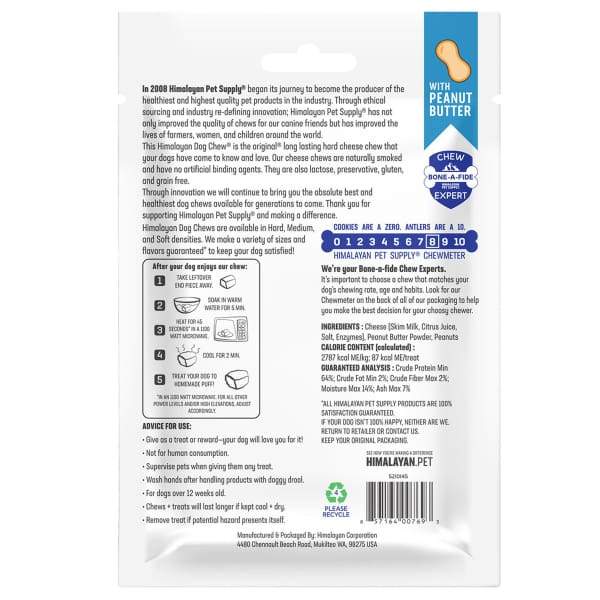 Himalayan Pet Supply [3 FOR $39] Himalayan Pet Supply The Original Peanut Butter Dog Small Dog Chew Dog Food & Treats