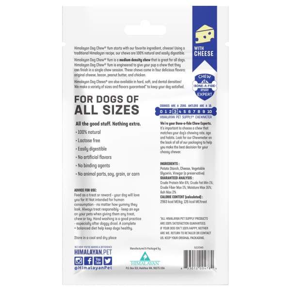 Himalayan Pet Supply [3 FOR $29] Himalayan Pet Supply YUM Cheese Dog Chew Dog Food & Treats