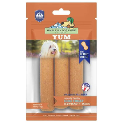 Himalayan Pet Supply [3 FOR $29] Himalayan Pet Supply YUM Peanut Butter Dog Chew Dog Food & Treats