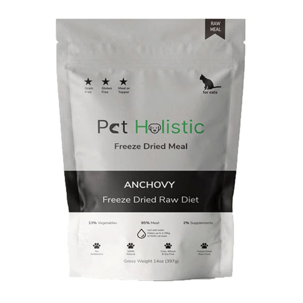 Pet Holistic [3 FOR $105 | 20% OFF] Pet Holistic Anchovy Freeze Dried Raw Cat Food 14oz Cat Food & Treats