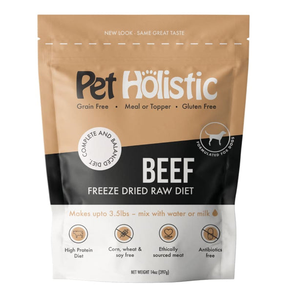 Pet Holistic [2 for $70 | 20% OFF] Pet Holistic Beef Freeze Dried Raw Dog Food 14oz Dog Food & Treats