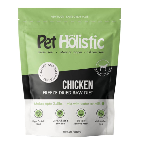 Pet Holistic [2 for $70 | 20% OFF] Pet Holistic Chicken Freeze Dried Raw Dog Food 14oz Dog Food & Treats