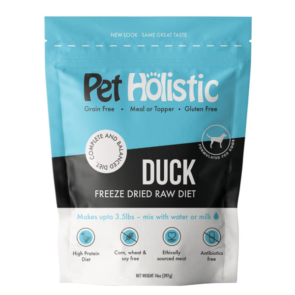 Pet Holistic [2 for $70 | 20% OFF] Pet Holistic Duck Freeze Dried Raw Dog Food 14oz Dog Food & Treats