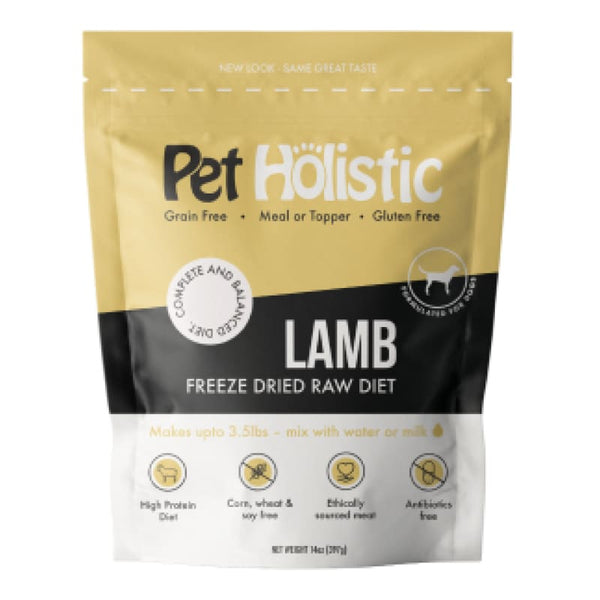 Pet Holistic [3 for $105 | 20% OFF] Pet Holistic Lamb Freeze Dried Raw Dog Food 14oz Dog Food & Treats