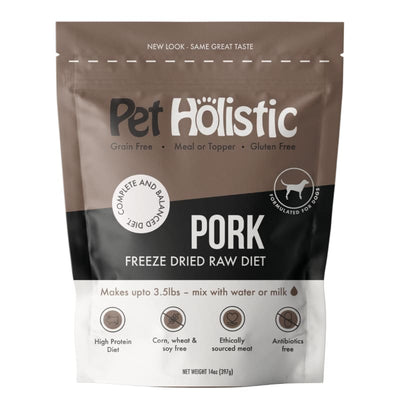 Pet Holistic [3 FOR $105 | 20% OFF] Pet Holistic Pork Freeze Dried Raw Dog Food 14oz Dog Food & Treats