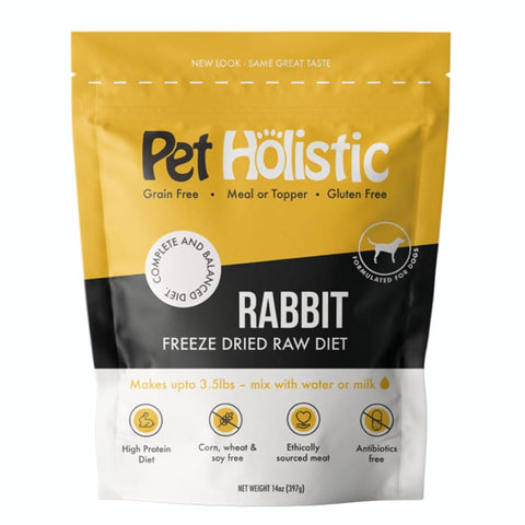 Pet Holistic [3 FOR $123 | GSS] Pet Holistic Rabbit Freeze Dried Raw Dog Food 14oz Dog Food & Treats
