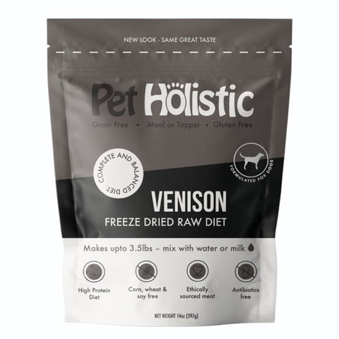 Pet Holistic [3 FOR $123 | GSS] Pet Holistic Venison Freeze Dried Raw Dog Food 14oz Dog Food & Treats