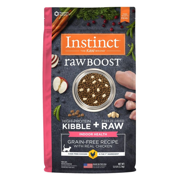 Instinct Instinct Raw Boost Kibble Indoor Health Recipe with Real Chicken Dry Cat Food 5lbs Cat Food & Treats