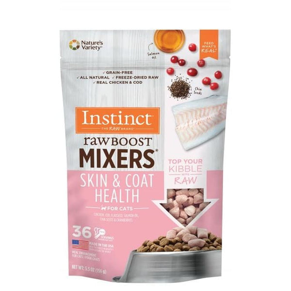Instinct Instinct Freeze-Dried Raw Boost Mixers Grain-Free Skin & Coat Recipe Cat Food Topper (2 Sizes) Cat Food & Treats