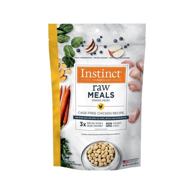Instinct Instinct Freeze-Dried Raw Meal Grain-Free Cage-Free Chicken Recipe Cat Food 9.5oz Cat Food & Treats