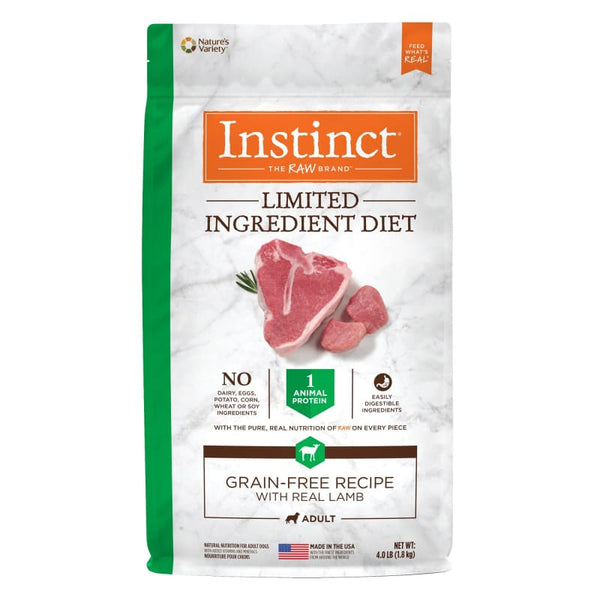Instinct Instinct Limited Ingredient Diet Grain-Free Recipe with Real Lamb Dry Dog Food 4lbs Dog Food & Treats