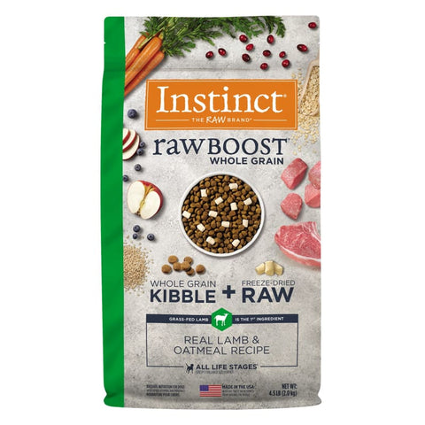 Instinct Instinct Raw Boost Whole Grain Real Lamb & Oatmeal Recipe Dry Dog Food 4.5lbs Dog Food & Treats