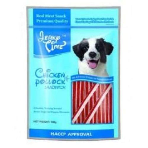 Jerky Time Jerky Time Chicken & Pollock Sandwich 100g Dog Treats Dog Food & Treats