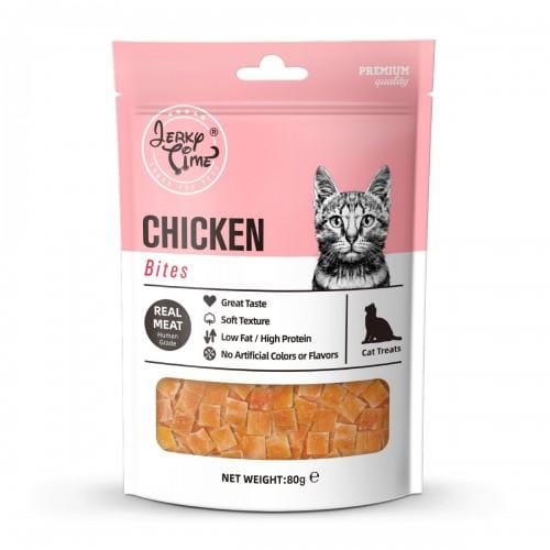 Jerky Time Jerky Time Dried Chicken Jerky Bites Cat Treats 80g Cat Food & Treats