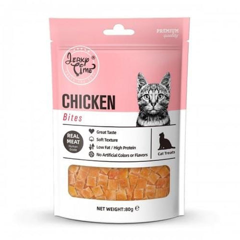 Jerky Time Jerky Time Dried Chicken Jerky Bites Cat Treats 80g Cat Food & Treats