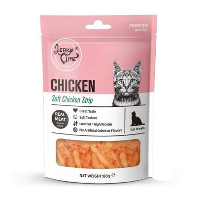 Jerky Time Jerky Time Soft Chicken Jerky Strip Cat Treats 80g Cat Food & Treats