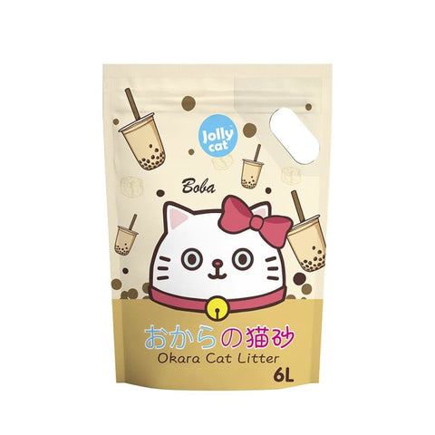Jolly Cat [LIMITED-TIME 49% OFF] Jolly Cat Okara Boba Litter 6 x 6L cat litter