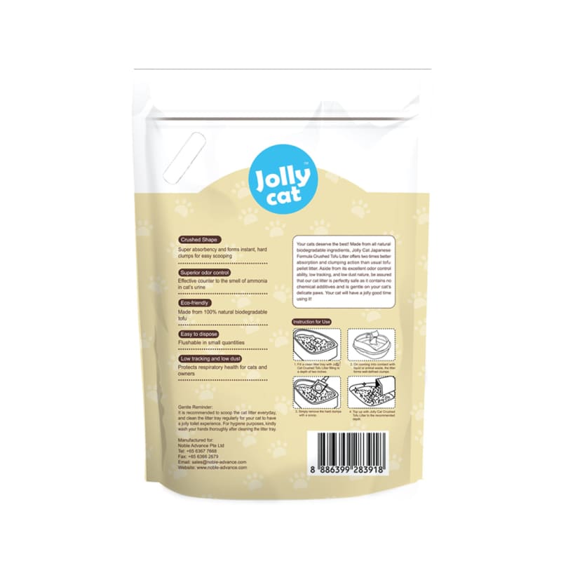 Jolly Cat [LIMITED-TIME 29% OFF] Jolly Cat Original Crushed Tofu Litter 6L cat litter