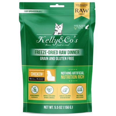 Kelly & Co’s [BUY 1 FREE 1] Kelly & Co’s Chicken Freeze-Dried Raw Cat Food 5.5oz Cat Food & Treats