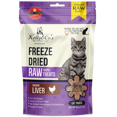 Kelly & Co’s Kelly & Co’s Chicken Liver Freeze-Dried Raw Cat Treats 40g Cat Food & Treats