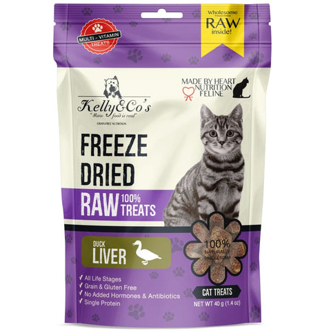 Kelly & Co’s Kelly & Co’s Duck Liver Freeze-Dried Raw Cat Treats 40g Cat Food & Treats