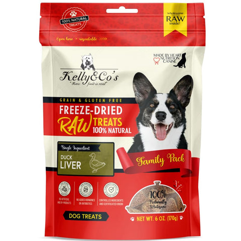 Kelly & Co’s Kelly & Co’s Family Pack Duck Liver Freeze-Dried Raw Dog Treats 170g Dog Food & Treats