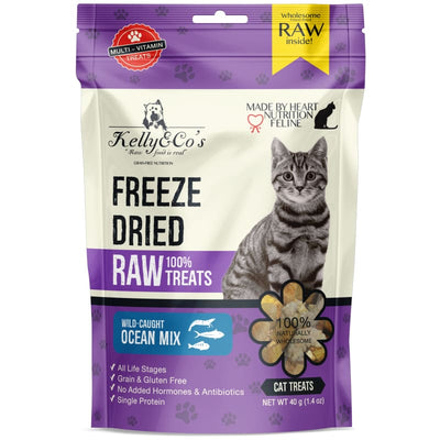 Kelly & Co’s Kelly & Co’s Ocean Mix Freeze-Dried Raw Cat Treats 40g Cat Food & Treats