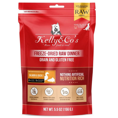 Kelly & Co’s [BUY 1 FREE 1] Kelly & Co’s Salmon & Duck Freeze-Dried Raw Dinner Dog Food 5.5oz Dog Food & Treats