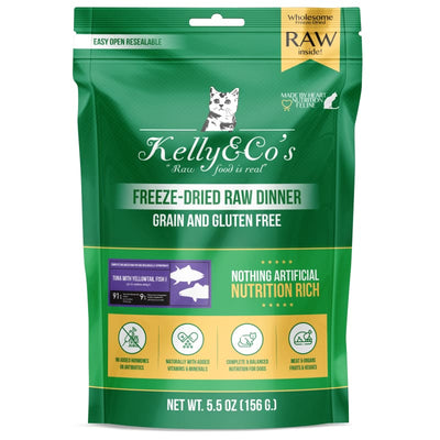 Kelly & Co’s [BUY 1 FREE 1] Kelly & Co’s Tuna & Yellowtail Freeze-Dried Raw Cat Food 5.5oz Cat Food & Treats