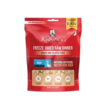 Kelly & Co’s [2 FOR $88] Kelly & Co’s Duck Freeze-Dried Raw Dinner Dog Food 14oz Dog Food & Treats