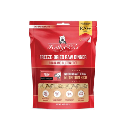 Kelly & Co’s [2 FOR $88] Kelly & Co’s Pork Freeze-Dried Raw Dinner Dog Food 14oz Dog Food & Treats
