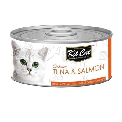 Kit Cat Kit Cat Grain-Free Deboned Tuna & Salmon Toppers Canned Cat Food 80g Cat Food & Treats