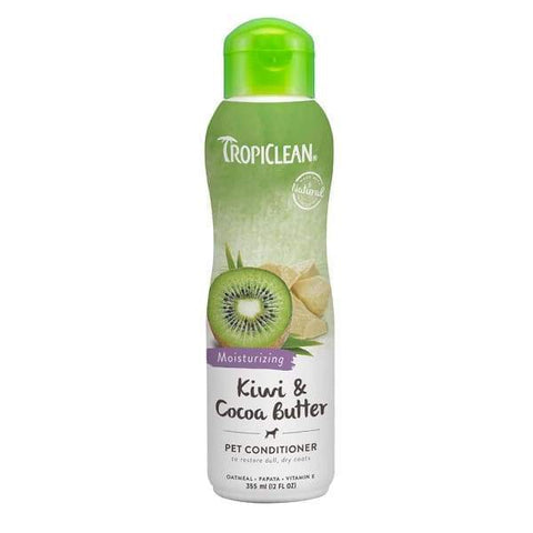 TropiClean [15% OFF] Tropiclean Kiwi & Cocoa Butter Pet Conditioner 12oz (Healthy Shiny Coat) Grooming & Hygiene