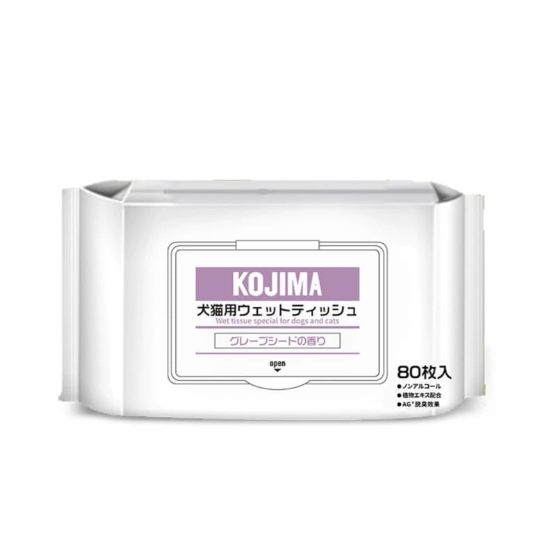 Kojima [3 FOR $11] Kojima Fruity Dog & Cat Wipes 80pcs Dog Accessories