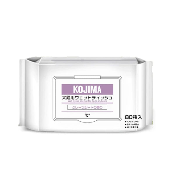 Kojima [3 FOR $11] Kojima Fruity Dog & Cat Wipes 80pcs Dog Accessories