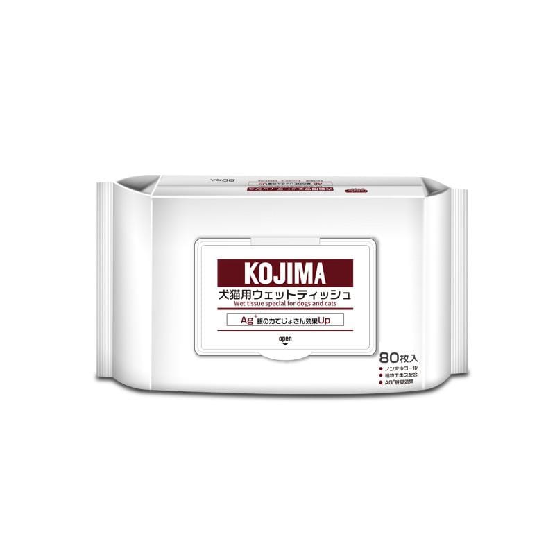 Kojima [3 FOR $11] Kojima Odourless Dog & Cat Wipes 80pcs Dog Accessories