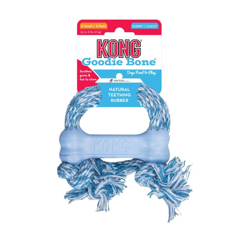 KONG [20% OFF] KONG Puppy Goodie Bone with Rope Dog Toy XS Dog Accessories