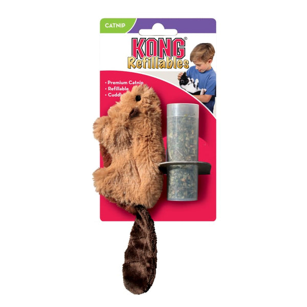 KONG [20% OFF] KONG Refillable Beaver Cat Soft Toy Cat Accessories