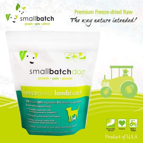 Smallbatch [MIX & MATCH UP TO 39% OFF] Smallbatch Lamb Slider Freeze Dried Dog Food 14oz Dog Food & Treats
