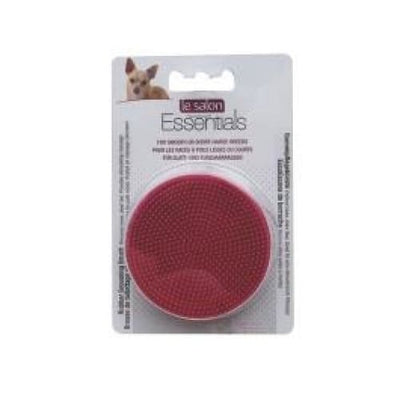 Le Salon Le Salon Essentials Dog Round Rubber Grooming Brush Red 3in dia. Grooming & Hygiene