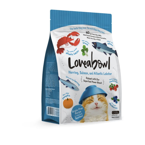 Loveabowl [20% OFF] Loveabowl Herring Salmon and Atlantic Lobster Dry Cat Food (2 Sizes) Cat Food & Treats
