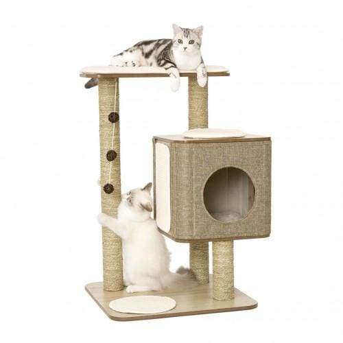 Lulus World [20% OFF] Lulus World Lu-Cubox Base Oldish Cat Tree House Cat Accessories