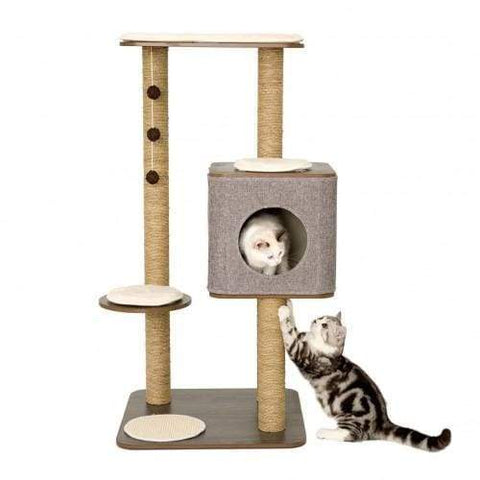Lulus World [20% OFF] Lulus World Lu-Cubox High Base Oak Cat Tree House Cat Accessories